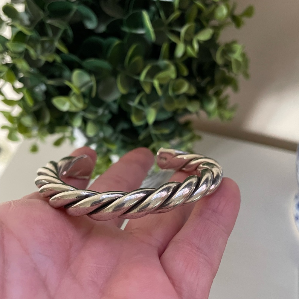 Silpada Sterling Silver Bracelet B0014 Twisted Cable Heavy Cuff RARE 41.6 grams